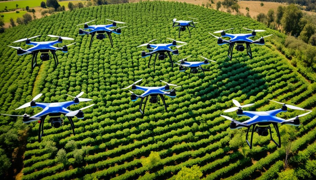 Drohnenüberwachung der Wasserverluste bei Avocado-Bäumen