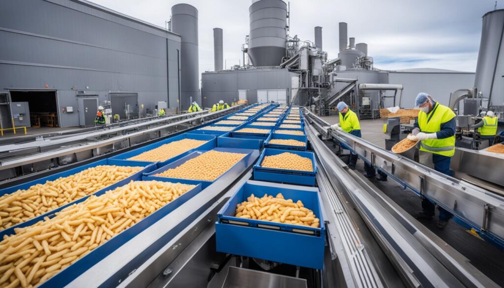 Industrielle Kartoffelverarbeitung