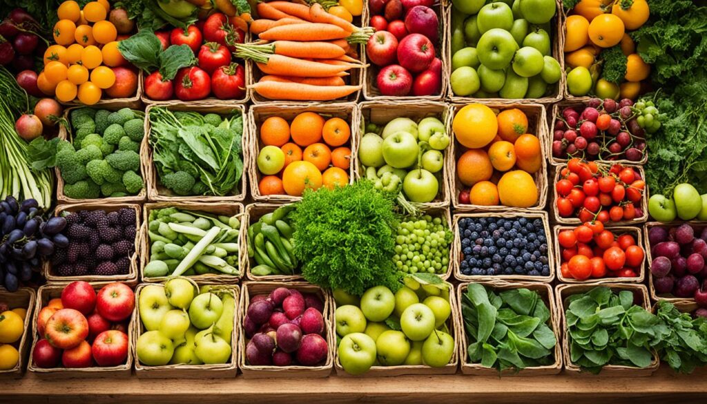 Obst und Gemüse im Bio-Hofladen